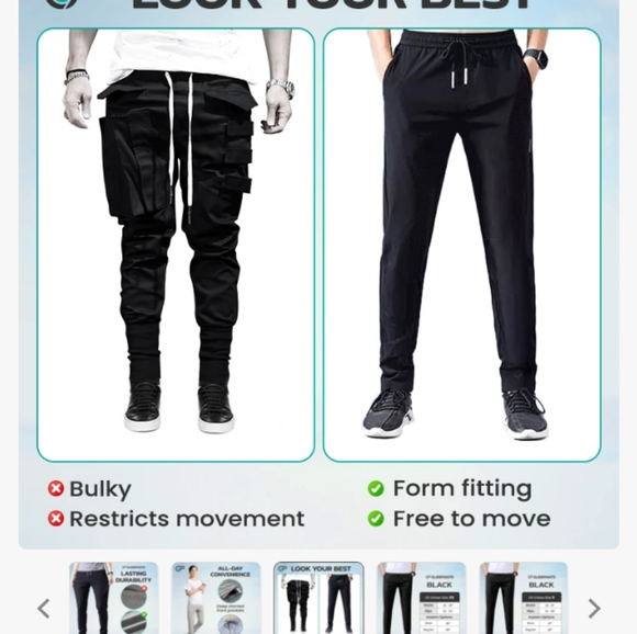 3/$20🩶👖Unisex XL Glidepants ,Regular Full Length, Dark Gray👖🩶 - Picture 15 of 16